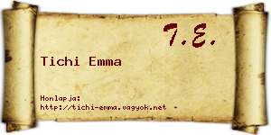 Tichi Emma névjegykártya