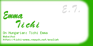 emma tichi business card